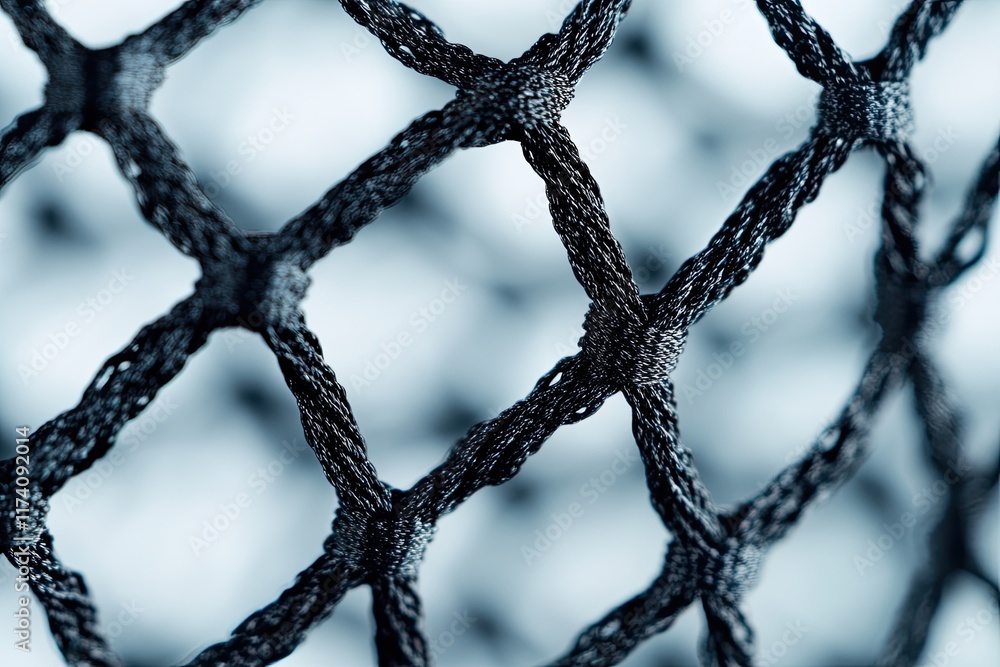 Net motif. Rope net outline. Soccer and football net pattern Net motif. Rope net outline. Soccer and football net pattern