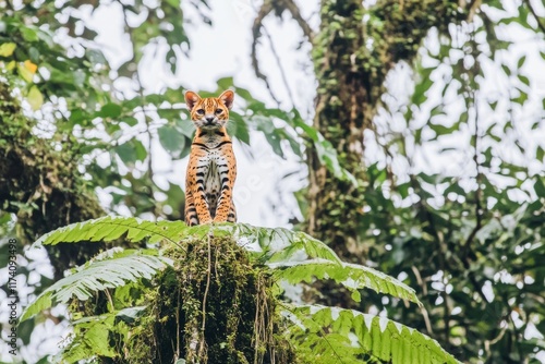 In the Phu Khieo Wildlife Sanctuary located in Thailand, one can spot a leopard cat photo