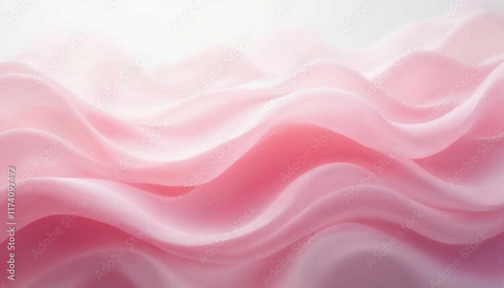 Obraz premium Delicate Pink Fabric Drape with Soft Waves