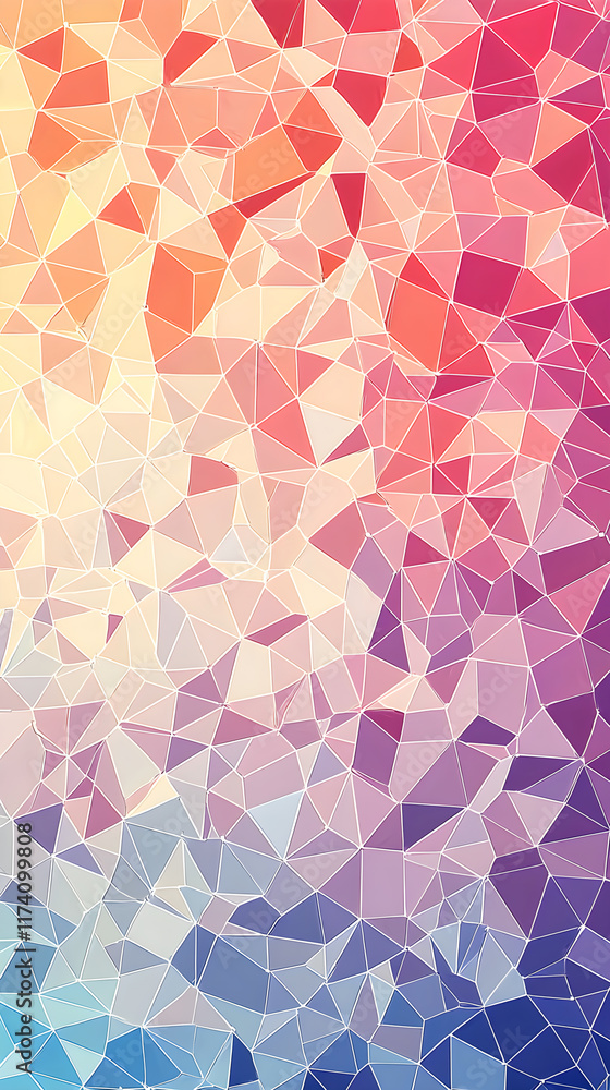 A colorful abstract pattern with a lot of triangles