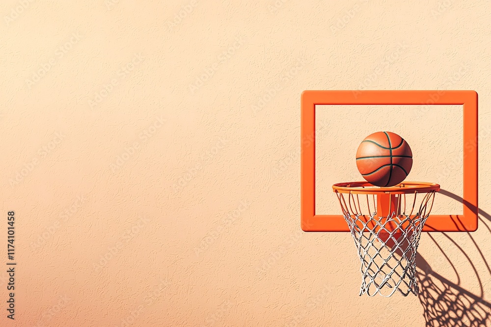 An artistic representation of a basketball hoop with a ball poised above it, symbolizing the thrill of the game. An artistic representation of a basketball hoop with a ball poised above it, symbolizing the thrill of the game.