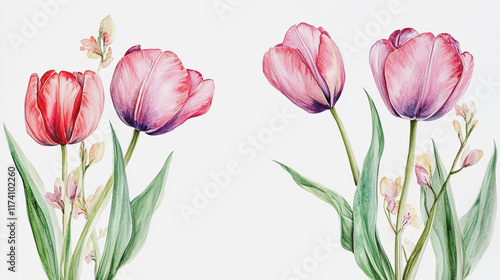 Wallpaper Mural Elegant wedding invitation card background vector. Minimal hand painted watercolor botanical flowers texture template background. Design for wedding, vip cover, poster, rsvp moderncard.Valentine's Day Torontodigital.ca