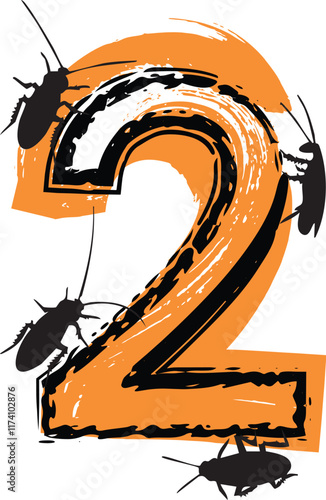 Number 2 filled with cockroaches and bugs.