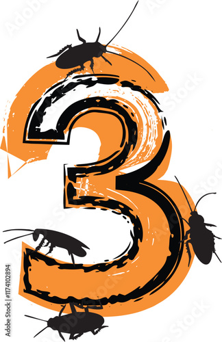 Number 3 filled with cockroaches and bugs.