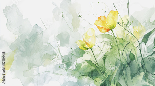 Wallpaper Mural Elegant wedding invitation card background vector. Minimal hand painted watercolor botanical flowers texture template background. Design for wedding, vip cover, poster, rsvp moderncard.Valentine's Day Torontodigital.ca