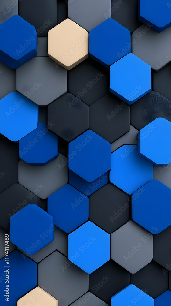 Abstract 3D Hexagon Background Abstract 3D Hexagon Background