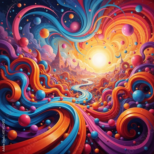 Wallpaper Mural abstract colorful background Torontodigital.ca