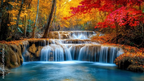 Vibrant Jungle Waterfalls with Lush Foliage