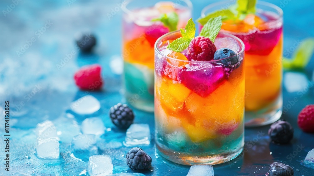 Es Campur mixed ice dessert with colorful toppings and syrup, Es Campur mixed ice dessert with colorful toppings and syrup,