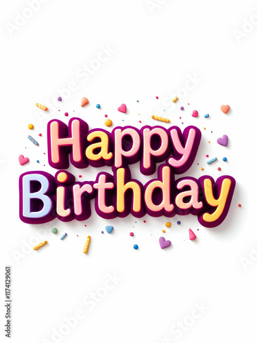 Happy birthday message background for invitations or cover design