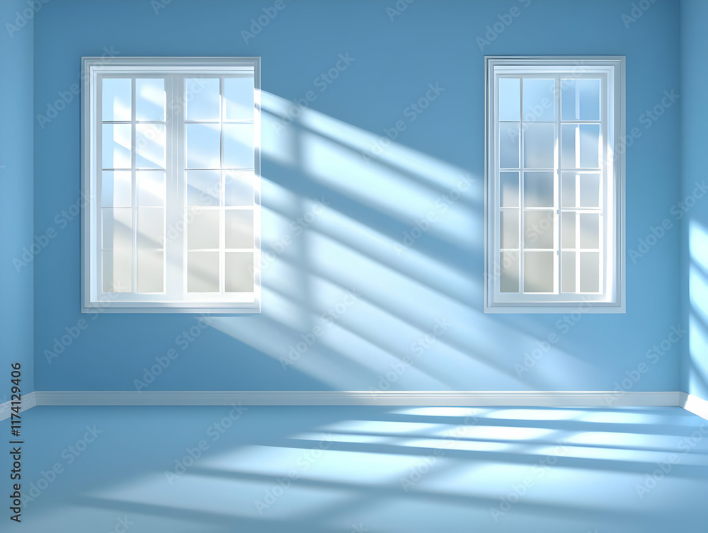 Sunny Blue Room 3D Render Sunny Blue Room 3D Render