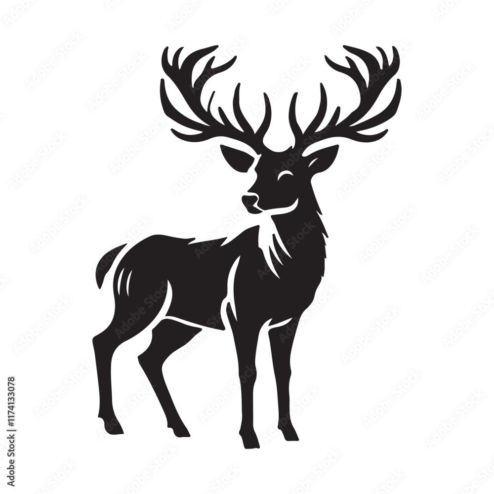 Fototapeta premium deer silhouette vector