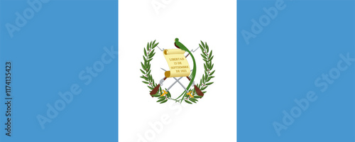 Flag of Guatemala, long version, Vector Images