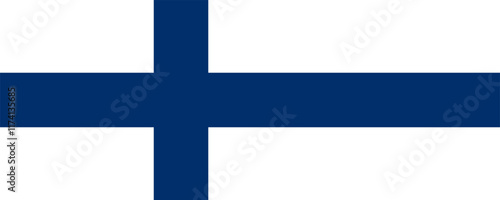 Flag of Finland, long version, Vector Images