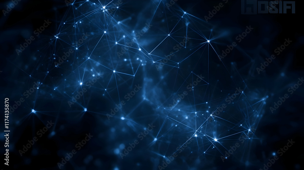 Abstract Blue Network Background Image Abstract Blue Network Background Image