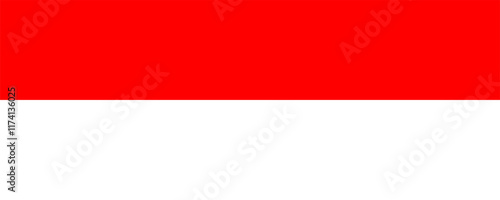 Flag of Indonesia, long version, Vector Images