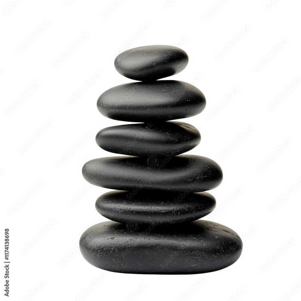 stack of smooth black stones arranged in a balanced formation. symbolizing tranquility and harmony the minimalist design emphasizes simplicity and calmness. often associated with meditation and relaxa stack of smooth black stones arranged in a balanced formation. symbolizing tranquility and harmony the minimalist design emphasizes simplicity and calmness. often associated with meditation and relaxa