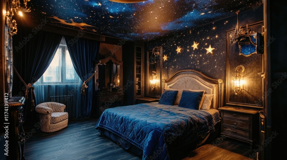 Celestial Bedroom: A Night Sky Sanctuary Celestial Bedroom: A Night Sky Sanctuary