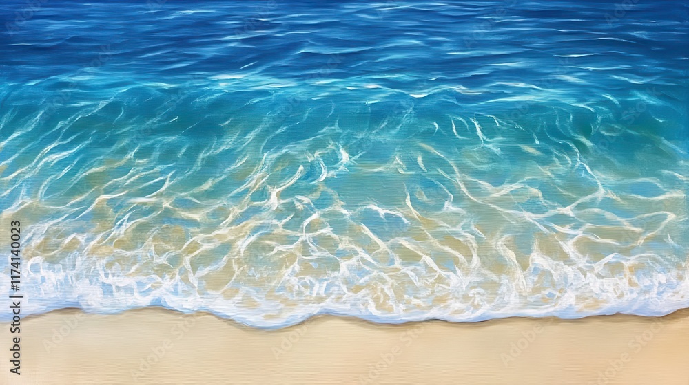 Obraz premium Shimmering Waters at Sandy Beach with Natural Light