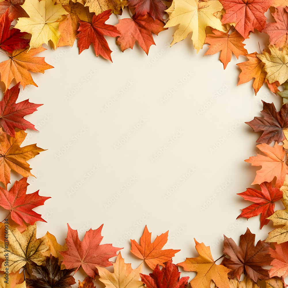 Autumn Leaf Frame Illustration Autumn Leaf Frame Illustration