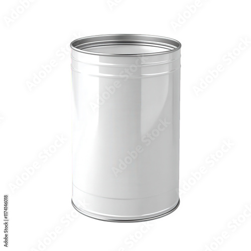Wallpaper Mural plain. cylindrical metal canister with a smooth white exterior and a shiny silver rim it appears to be empty and is designed for storage or packaging purposes. commonly used for various materials such Torontodigital.ca