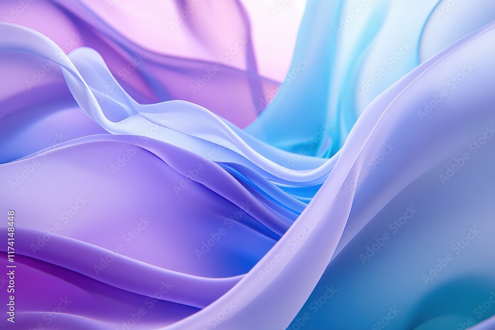 Obraz premium Flowing smooth elegant gradient purple and blue abstract background design