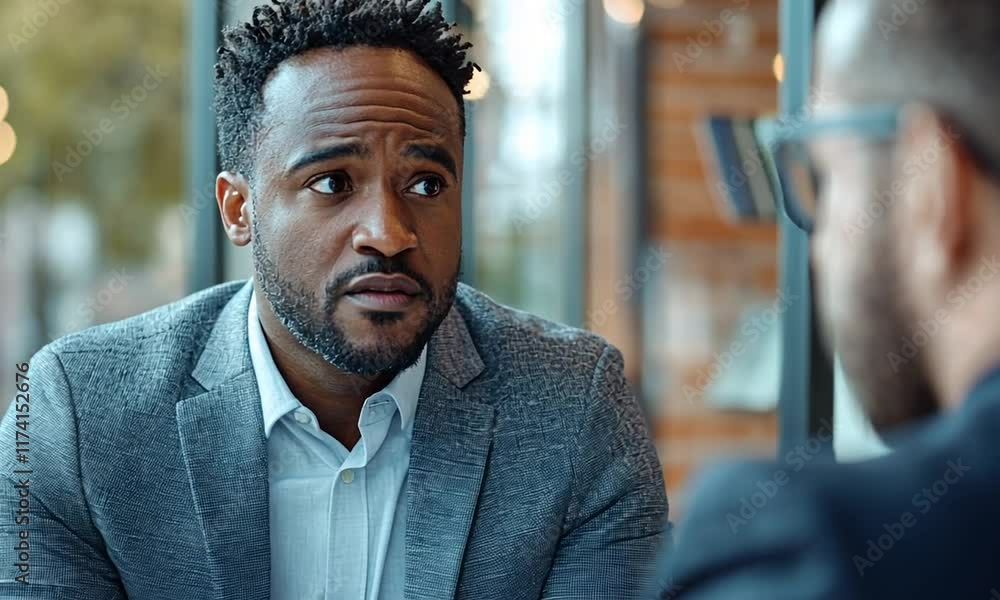 Business meeting with a focused discussion. Business meeting with a focused discussion.
