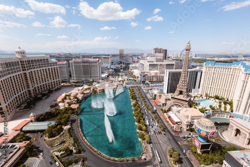 Aerial view of Las Vegas skyline at daytime, Nevada, United States