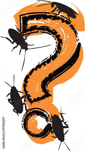 Symbol filled with cockroaches and bugs.