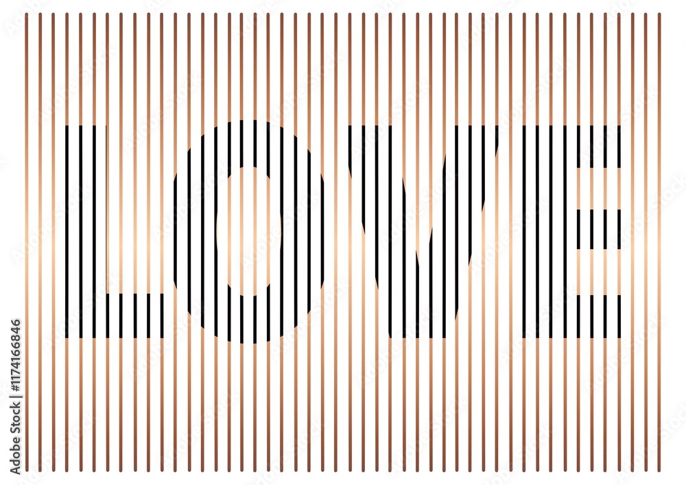 LOVE Text Illusion with Vertical Lines – Abstract Modern Typography Design LOVE Text Illusion with Vertical Lines – Abstract Modern Typography Design
