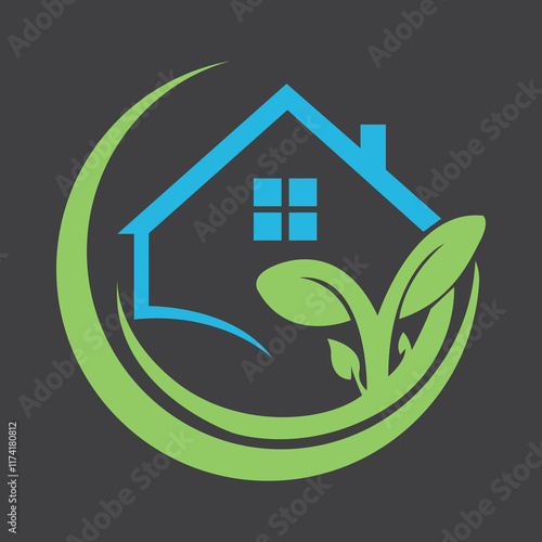 Property and Construction Logo design Pro Vector Logo home template designHome leaf logo design template photo