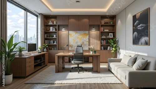 Wallpaper Mural modern living room Torontodigital.ca