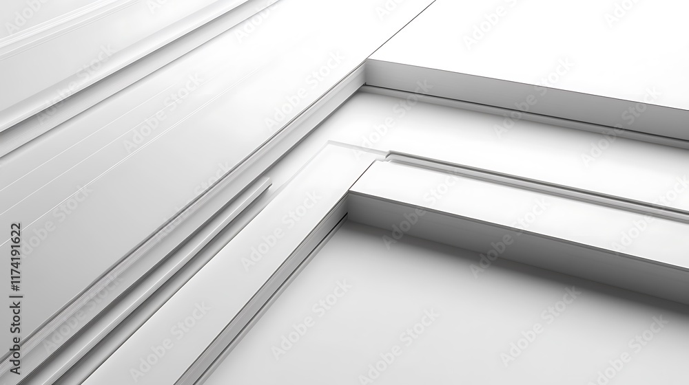 Fototapeta premium Abstract White Geometric Architectural Design