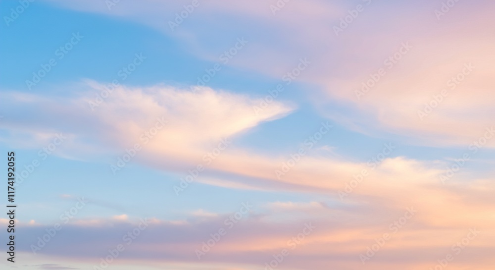 Obraz premium Pastel Sky with Clouds