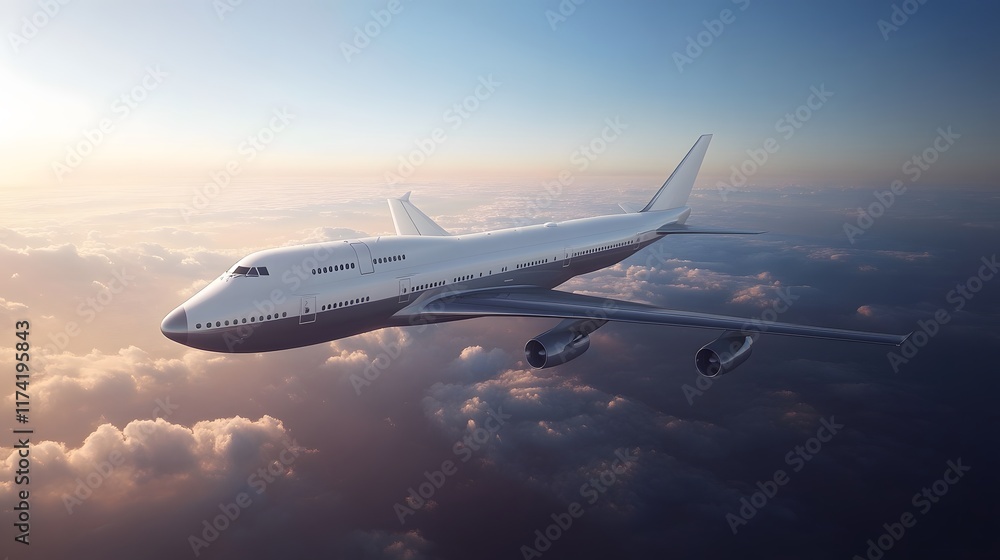 Obraz premium A wide-angle view of a luxury business jet gleams in morning light, with sleek design and powerful engines, ready to whisk passengers away to exotic destinations, in HD and realistic detail