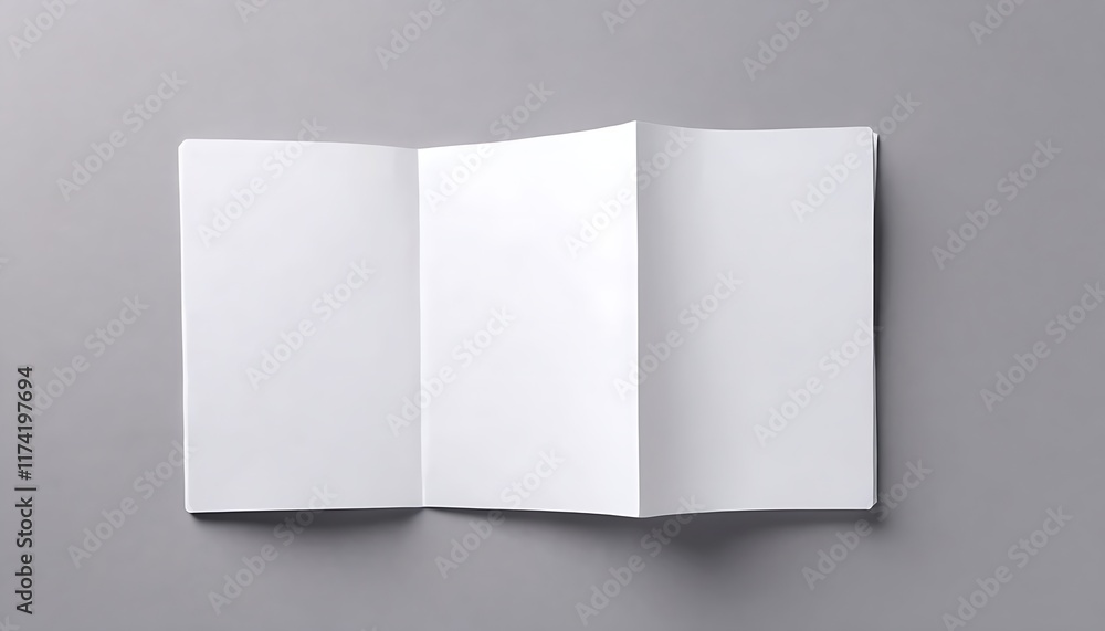 empty invitation paper bi-fold horizontal vertical isolated on gray background empty invitation paper bi-fold horizontal vertical isolated on gray background