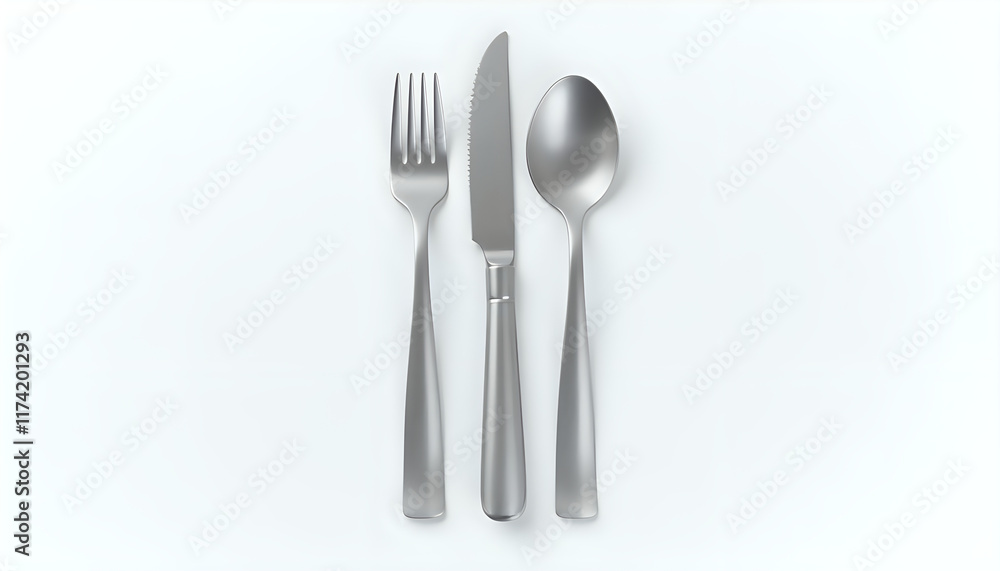 a spoon, fork and knife on a white background a spoon, fork and knife on a white background