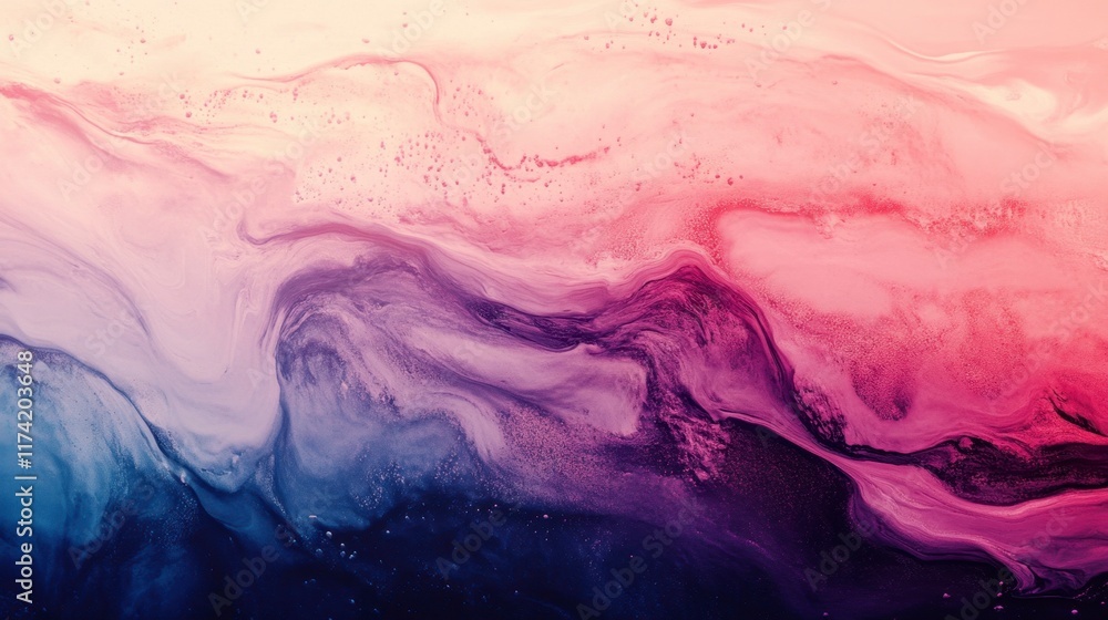 Fototapeta premium Abstract Pink and Blue Fluid Art Swirl - Serene, Dreamy Background