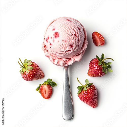 strawberry ice cream 딸기 아이스크림 photo