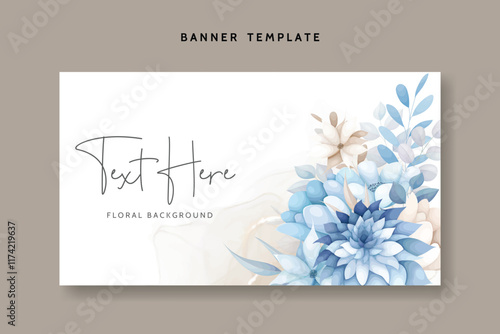 beautiful white blue and beige color floral background