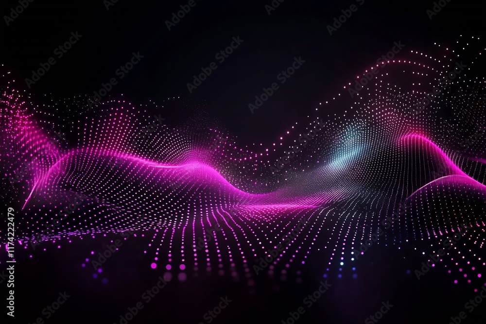 Digital Pink and Blue Waves in Motion Creating an Abstract Modern Pattern : Generative AI Digital Pink and Blue Waves in Motion Creating an Abstract Modern Pattern : Generative AI