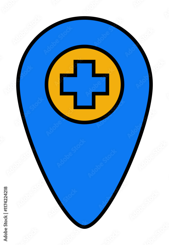 Place Icon. Medical and healthcare icon. Filled outline icon style Place Icon. Medical and healthcare icon. Filled outline icon style