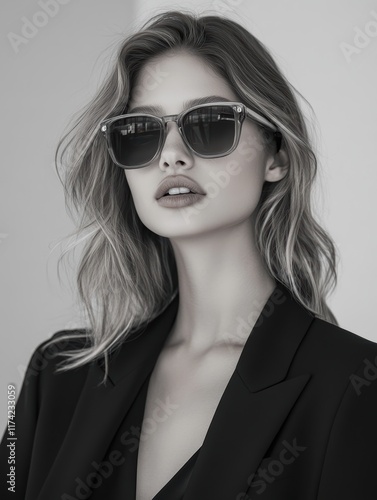 Wallpaper Mural A woman wearing sunglasses and a black jacket Torontodigital.ca