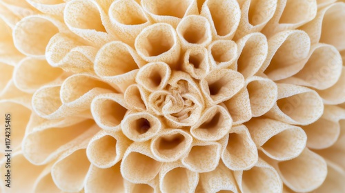 Close-up of petals curling at the edges with soft lighting, natural macro, flora harmony photo