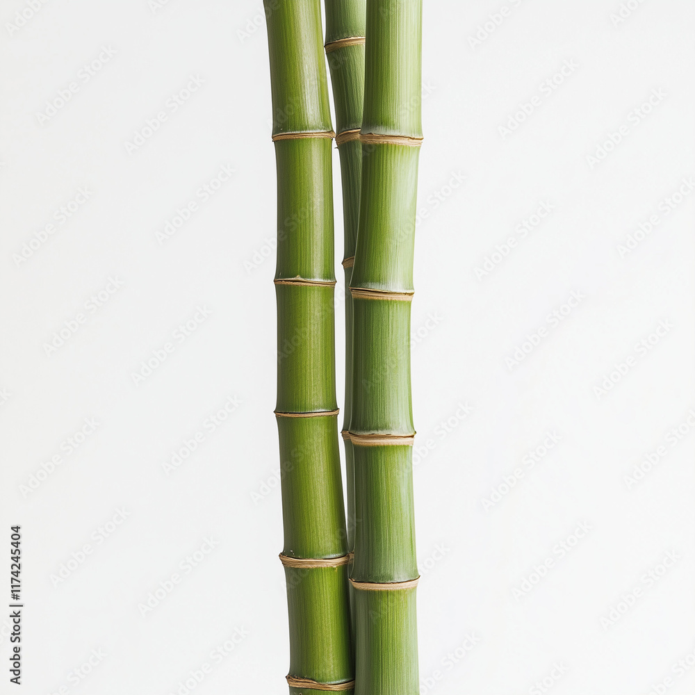 Bamboo tree stalk isolated on white background room for text Bamboo tree stalk isolated on white background room for text