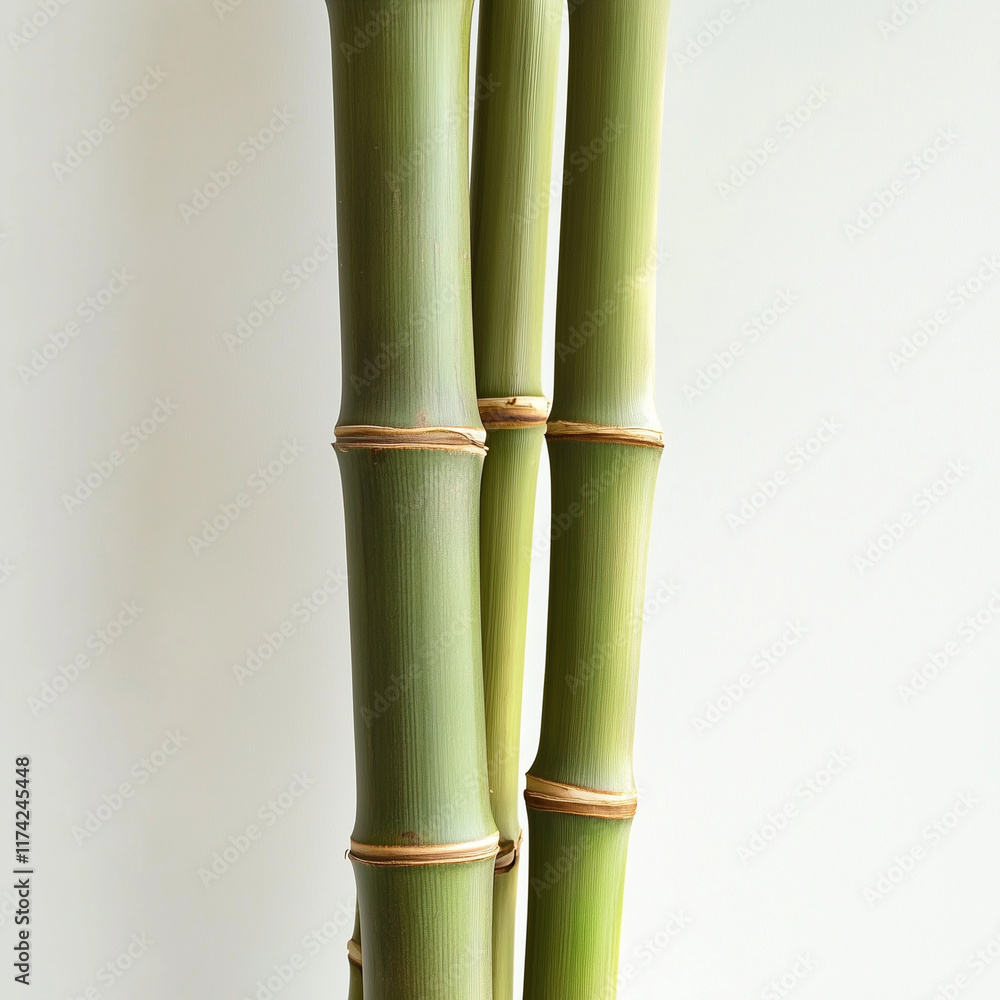 Bamboo tree stalk isolated on white background room for text Bamboo tree stalk isolated on white background room for text
