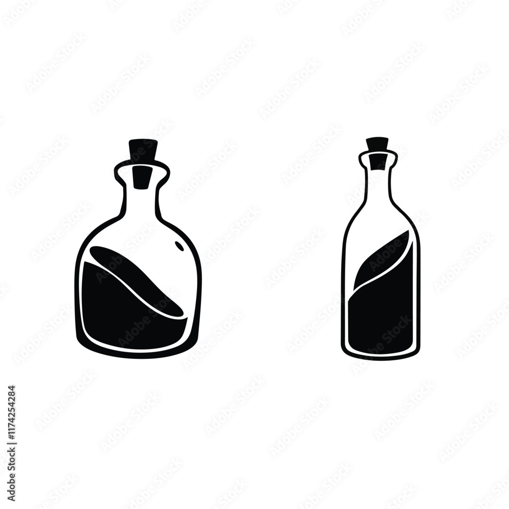 Vector Drawing Of Glass Bottle Vector Drawing Of Glass Bottle