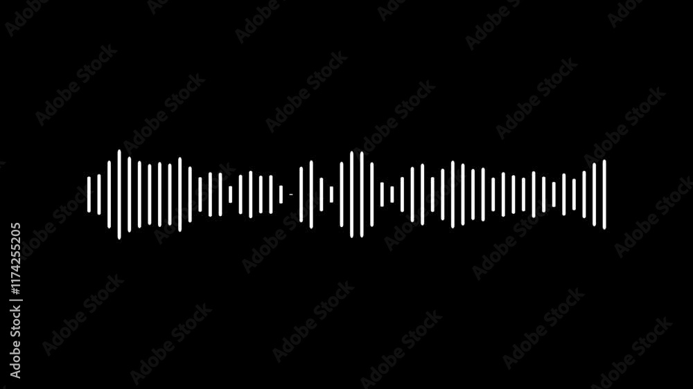 abstract music sound wave or audio waveform on a black background. Technology digital signal Audio spectrum.
Sound waves meter. White audio waveform, Sound wave isolated animation.