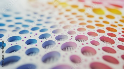 Colorful 3D Abstract Surface with Smooth Dots in Gradient for Modern Background Design and Textures photo