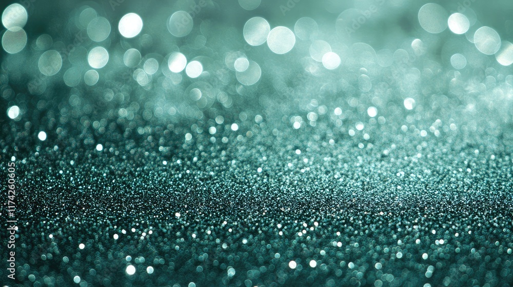 Emerald green abstract bokeh background with shimmering defocused circles ideal for disco party themes and creative digital art projects Emerald green abstract bokeh background with shimmering defocused circles ideal for disco party themes and creative digital art projects